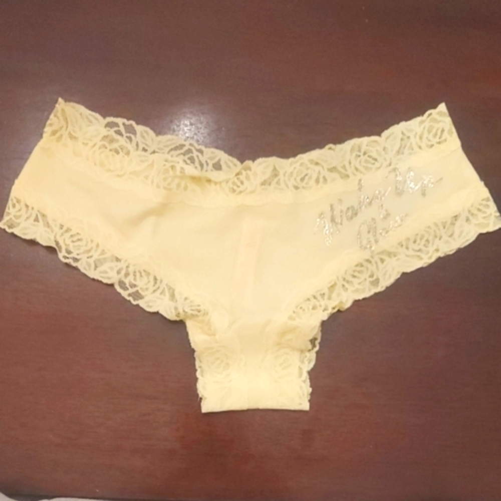Victoria's Secret Yellow Lace Panties, "Wake Up & Glow", Many Sizes